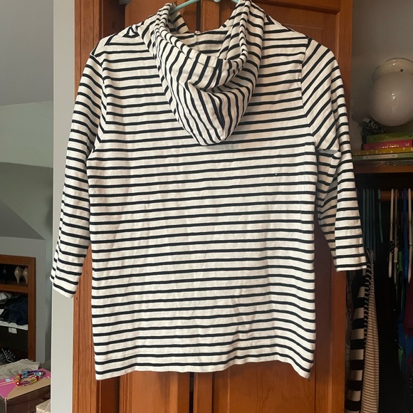 Striped Hooded Light- Weight Sweatshirt - Picture 5 of 8